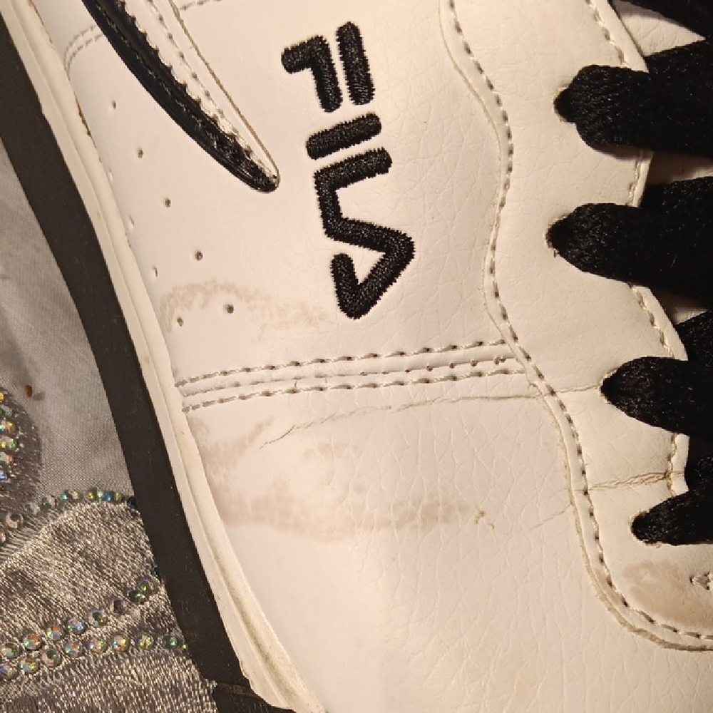 Fila Black and White High-Top Sneakers - Picture 8 of 12